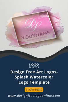 a watercolor logo with the letter d on it