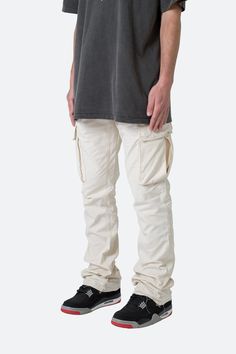 the Bootcut Cargo Pants are designed with our new B fit, which is slim through the thigh and features a slight flare at the leg opening and is constructed from washed twill, with a vintage wash, and finished with tonal self panelling. details flare at leg opening 100% cotton model is 6’1, 140 lbs and wears a size 30 Urban Style Washed Full-length Bottoms, Urban Style Full Length Washed Bottoms, Urban Style Full-length Washed Bottoms, Fitted Urban Cargo Pants With Five Pockets, Cotton Cargo Pants For Streetwear With Standard Cut Leg, Cotton Cargo Pants For Streetwear, Urban Fitted Washed Bottoms, Fitted Washed Pants For Streetwear, Faded Full-length Pants For Streetwear