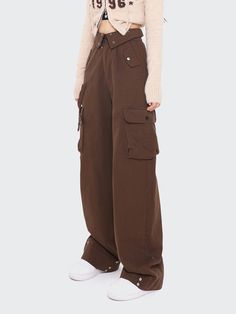 Y2K Style Loose Hip-Hop Mopping Pants - ntbhshop Kawaii Harajuku Fashion, Hip Hop Pants, Jk Uniform, American Street, Girls Overalls, Kawaii Harajuku, Overalls Women, Coffee Colour, Y2k Style