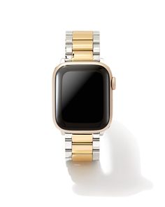 Designed exclusively for your Apple Watch®, the Dira 3 Link Watch Band in Two Tone Stainless Steel embraces an elevated mixed metal look that can be effortlessly styled with your favorite bracelet stacks (but looks just as good solo). To switch up your bands, simply press down on the easy release mechanism and then align each new band to the pin holes on either side of the watch. 44 Mm Apple Watch Band, Womens Apple Watch Band Fashion, Mixed Metal Apple Watch Band, Gold And Silver Apple Watch Band, Two Tone Apple Watch Band, Bracelet Stack With Apple Watch, Apple Watch Bracelet Stack, Apple Watch Bands Women Fashion, Kendra Scott Store