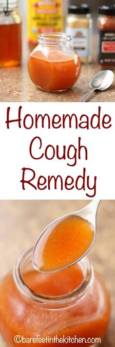 Homemade Cough Remedy - get the directions at barefeetinthekitchen.com Diy Condiments, Homemade Medicine, Homemade Cough Remedies, Cough Medicine, Cough Suppressant, Home Remedy For Cough, Diy Remedies, Diy Products, Homemade Beauty