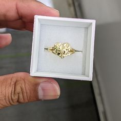 10kt Real Gold Nugget Heart Ring Size 7 Weight 1.76 Gm Heart Size 10*10 Mm 100% Authentic Gold Not A Gold Filled Or Not A Gold Plated Never Change Color Or Never Fade Never Tarnish 14k Gold Nugget Ring Gift, 14k Gold Heart Ring With Diamond Cut For Promise, Gold Heart Cut Ring With Birthstone, 14k Stamped Heart Cut Promise Jewelry, Stamped 14k Heart Cut Promise Jewelry, 14k Heart Cut Ring For Valentine's Day, Heart Cut 14k Gold Heart Ring For Valentine's Day, Heart Cut 14k Stamped Promise Jewelry, Yellow Gold Heart Ring With Diamond Cut