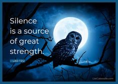 Silence is strength quote by Lao Tzu. Day Of Silence, Lao Tzu