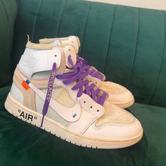 Men’s Off White Jordan 1 White Jordan 1, Nike X Off White, Off White Jordan 1, White Jordans, Off White Color, Shoes Nike, White Nikes, Mens Shoes Sneakers, Jordan 1