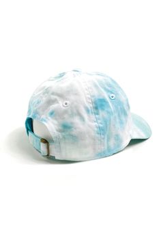 Product details Classic cotton cap featuring tie-dye pattern in tones of teal through out. Topped with Tonal embroidered eyelet vents at crown. Finished with an adjustable strapback closure for a perfect fit. *Slight color variations may occur, given the nature of the dyeing process. Pair it with our matching teal tie-dye Sweatshirt Content & Care 100% cotton spot clean imported Size + Fit Kids one size fits most (*recommended for age 3-10 yrs (looking for bigger size? try our women's tie dye ba Teal Tie, Fit Kids, Dye Sweatshirt, Women's Tie, Tie Dye Sweatshirt, Womens Tie, Tie Dye Patterns, Dyeing Process, Exercise For Kids