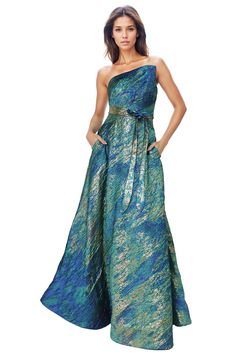 Floor-length Brocade Gown For Gala, Brocade Gown For Gala, Brocade Evening Dress For Gala, Brocade Gown, Brocade Dresses, Formal Cocktail Dress, Beaded Chiffon, Column Gown, Fantasy Gowns