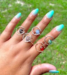 Moon Crystal Ring | Reiki Charged, Wire Wrapped & Customizable for Personalized Healing by BeyondTheAbove on Etsy Diy Wire Jewelry Rings, Easy Crafts To Sell, Wire Jewelry Rings, Charge Crystals, Georgetown Tx, Moon Crystal, Diy Wire Jewelry, Wire Work Jewelry, Crystal Accessories