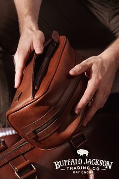 Traditionally made of canvas or leather, a men’s toiletry kit (aka Dopp Kit) is more than just what you dump your shaving products into. It’s worth finding a bag, roll, or hanging kit designed with organization for men in mind (i.e. no packing tutorial required). It should hold all your travel essentials AND fit in your carry on. Perfect for business or adventure travel. Great gift for him. Organization For Men, Travel Accessories For Men, Shaving Products, Leather Passport Wallet, Leather Dopp Kit, Leather Travel Wallet, Leather Toiletry Bag, Travel Necessities, Mens Travel