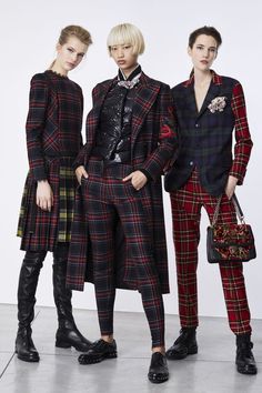 Preppy Punk Outfits, Preppy Punk, Plaid Outfits, 2018 Fashion, Ermanno Scervino, Plaid Fashion, Fashion 2018