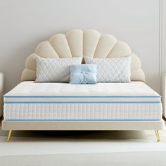 the mattress is made and ready to be used in the bedroom or as a bed