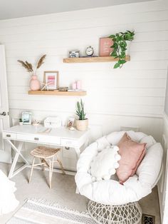 the coastal teen bedroom is featured in this postcard from her blog, home with heater