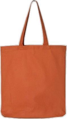 Casual Orange Shopping Bag, Casual Orange Rectangular Canvas Bag, Casual Orange Cotton Shoulder Bag, Casual Orange Square Bag, Casual Orange Cotton Canvas Bag, Casual Orange Bags For Daily Use, Casual Orange Bag With Double Handle, Orange Cotton Travel Bag, Solid Cotton Summer Bags