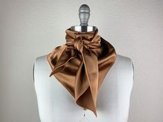 Brown Silk Scarf, Urban Swag, Show Look, Wild Rag, Prom Ideas, Design Clothes, Fame Dr, Brown Silk, Medium Brown