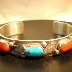 Carmelita Simplicio Zuni Sterling Silver Feather Turquoise Coral Cuff Bracelet. This Weighs 34 Grams. The Stones Are 1/2 Inch Long. The Inside Diameter Is 2 3/8 Inches. It Is In Very Good Condition. It's Really A Beautiful Work Of Art. Zuni Jewelry, Pink Poodle, Coral Bracelet, Turquoise Bracelet Cuff, Silver Feather, Turquoise Cuff, Rope Necklace, Coral Turquoise, Women Wrist Watch