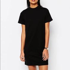 Nwt Asos 100% Cotton Shirt Dress In Black. Women’s Size 8. I17 Teen Tshirt Dress, Long Sleeve Black T Shirt Dress, Dressy Tshirt Dress, H&m T-shirt Dress, Maxi Black Tshirt Dress, Tahirt Dresses, H&m Black Shirt Dress, Asos Floral Dress, Black Satin Mini Dress