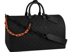 Louis Vuitton Keepall Monogram Bandouliere 50 Black Melie Louis Vuitton, Pre Owned Louis Vuitton, Boston Bag, Gucci Handbags