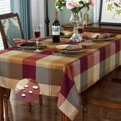 PRICES MAY VARY. 【Premium Fabrics】:This durable table cloths is made of premium and heavy weight polyester checkered fabric to ensure the protection of your table and furniture.Made of well treated fabric,this table cloth is smooth, dust-proof and wrinkle resistant. 【Rectangle/Oblong,60" x 102" (8-10 Seats)】: This rectangle tablecloth measures 60" Width x 102" Length (150 x 259cm), size deviation is between 1 to 2 inch, suitable rectangle tables and perfect for tables from 8 seats to 10 seats. 【 Checkered Table, Checkered Tablecloth, Plaid Tablecloth, Fabric Table, Rectangle Tablecloth, Kitchen Dinning, Tablecloth Fabric, Lattice Pattern, Table Cloths