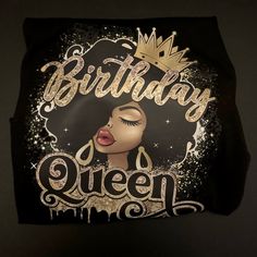 Don’t Miss Out On This Beautiful Novelty T-Shirt Of The Birthday Day Queen. Give This On To Your Favorite Friend Or Family Member. V Neck %100 Cotton. Never Used. Black Color. Black T-shirt With Letter Print For Party, Black Graphic Tee For Party, Black Top With Text Print For Birthday, Black Tops With Text Print For Birthday, Black Graphic Tee For Birthday Gift, Black Tops With Graphic Print For Birthday Gift, Black Letter Print T-shirt For Birthday Gift, Black Letter Print T-shirt For Birthday, Favorite Friend