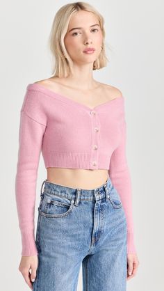 Reformation Millie Off Shoulder Cardigan | Shopbop Emily In Paris Style, Reformation Clothing, Shoulder Cardigan, Paris Style, Cardigan Top, Winx Club, Clothing Ideas, Soft Knits, Paris Fashion