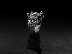 Personalized 3D Alpha Wolf Ring in Oxidized Silver For Men's, Charming Wild Angry Wolf Jewelry For Best Friend, Best Animal Gift For Husband Looking for a gift? You've found the perfect item for this! All our products are made in 925 sterling silver, the highest quality precious metal. In our workshop, everything is carefully handled in happy hands. A classic and beautiful ring that will suit any style of clothing, everyday or event. Our products will be with you in every special moment! For any questions regarding this piece or our collection please reach out. We love talking to our customers. ITEM DETAILS GENDER : Male / Female MATERIAL : 925K Sterling Silver COLOR: Oxidized / Polished / Gold Plated ◆ WEIGHT : 15 Grams ◆ ◆ DIAMETER : 0.86 Inches & 2.20 Cm  ◆ - All our products are handma Angry Wolf, Onyx Signet Ring, Wolf Ring, Alpha Wolf, Wolf Jewelry, Silver Wolf, Sterling Silver Wedding Rings, Dog Pendant, Dragon Necklace