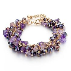 Gold Plated Chain And Natural Stones Charm Bracelets   #Plated #Stone #Women #Bracelet #Set #Amethyst #Charm #Bangle #Gold #With #Gold #Plated #Chain And #Natural #Stones #Charm #Bracelets #accessory #jewelry #trendy #casual #fashionable #glamourous #beautiful  #tagsforlikes #atperrys #onlineshop #onlineshopping #freeworldwideshipping #forsale  #onsale #sale #discounted #choiceoftheday #picoftheday #affordable #casual #formal  #healingcrystal #crystalhealing #safeandeffective #crystallovers #mys Jewelry With Stones, Gelang Manik-manik, Purple Bracelet, Gelang Manik, Gold Armband, Amethyst Gold, Gold Charm Bracelet, Crystal Beads Bracelet, Natural Stone Bracelets