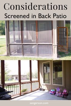 the screened in back patio has been cleaned and is ready to be used as a screen door