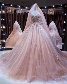 Elegant Pink Sequins Wedding Dresses Strapless Ball Gown Sweep Train Bridal Gown.  "This pin contains affiliate links, which means I may earn a commission at no cost to you extra for you". 
 #affiliate #advertising" Gaun Abad Pertengahan, Robes D'occasion, Prom Dresses Long Pink, Pretty Quinceanera Dresses, Pink Wedding Dress, Long Prom Gowns, Fairytale Dress, A Wedding Dress, Sweet 16 Dresses