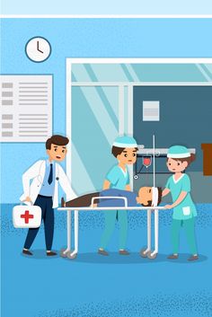 three doctors are attending to a patient in an operating room, and the doctor is giving him something