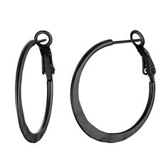 PRICES MAY VARY. Material: Made of stainless steel,black plated,non-deformable, and hypoallergenic. High polished on the surface, smooth and comfortable to wear. 30mm diameter hoop earrings for women.These earrings are distinctive pieces that add a contemporary finish to any outfit, whether you're going to work or going all-out. Dimensions: 1.18*1.18 inches; Weight: about 3.6g. Gift Wrapped: Comes in a gift box ready for gift giving, with a black pouch. Nice Gift for Christmas, Valentine's Day, Black Hoop Earrings, Rich Style, Black Pouch, Black Hoops Earrings, Black Plates, Black Earrings, Jewelry Earrings Hoops, Earrings For Women, Gold Black