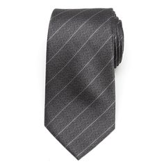 A fashion forward design for classic and modern gentleman alike, this tie strikes the right balance of traditional and contemporary. Blending a rich gray thread with a lighter shade pinstripe, this tie will maintain its shape and hold a perfect knot thanks to the durable yet soft 100% Silk. A versatile tie that can be dressed up with a suit or keep it casual with jeans and a blazer. Men's Tie, Gray Silk, Modern Gentleman, Ties Mens, Black Silk, Silk Ties, Grey Stripes, Blending, Wardrobe Staples