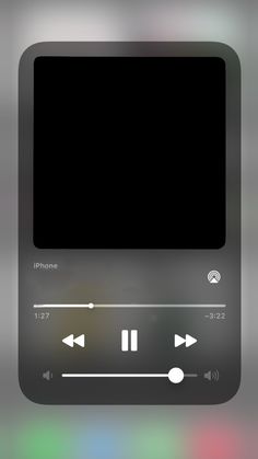 the control panel on an iphone with buttons and arrows pointing in different directions to play music