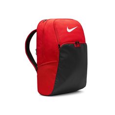 Nike-Brasilia Backpack From school days to evening practice, the Brasilia backpack from Nike will carry everything you need in sporty style. A padded back and shoulder straps keeps you comfortable while the multiple compartments and pockets add organization to your routine. Nike Backpack For Back To School, Nike Backpack For Daily Use Back To School, Nike Backpack For Travel And Back To School, Red Nike School Bag, Sports Nylon Backpack For Back To School, Nike Nylon Standard Backpack, Sports Nylon Softback Backpack, Nylon Backpack For Sports And Back To School, Standard Backpack For Gym And Back To School