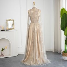 Warm Tips : 1. If the dress 100% real photos ? All the dresses you see are 100% real photos made by our factory ,you will get exactly what you see ,even more beautiful than photos :) 2. How long can I receive the dress ? Usually we can ship the dress within 7-15 days .Shipping time is about 5-7 working days by DHL ,Fedex,UPS,TNT etc.If you need it urgently , please tell us ,we can arrange a rush order for you :) 3. If have the tax? The taxes are charged by your country ( most countries doesn't c Dresses With Cape Sleeves, Evening Dresses Short Parties, Gown With Cape, Evening Dresses Short, Evening Dresses Plus Size, Ball Gowns Evening, فستان سهرة, Cape Sleeves, Mermaid Evening Dresses