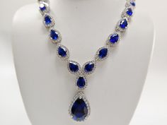 Real 925 sterling silver teardrop blue sapphire stone september birthstone stunning necklace cubic zirconia stone women necklace 17 inch handmade necklace durabel and solid beautiful color skillfully crafted real 925 sterling silver mark and stamp high quality high polish great price come in nice gift box make great gift goe any occasion Blue Teardrop Drop Necklace For Formal Occasions, Formal Blue Teardrop Drop Necklace, Formal Sapphire Drop Necklaces, Formal Drop Sapphire Jewelry, Formal Sapphire Drop Jewelry, Formal Blue Drop Necklace, Formal Sapphire Teardrop Pendant Jewelry, Formal Sapphire Teardrop Pendant Necklace, Sapphire Teardrop Pendant Necklace In Cubic Zirconia