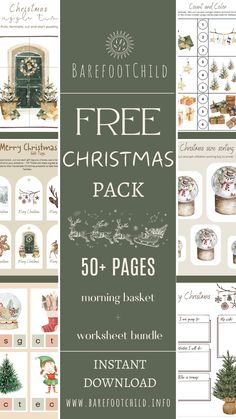 free christmas printable pack with 50 pages