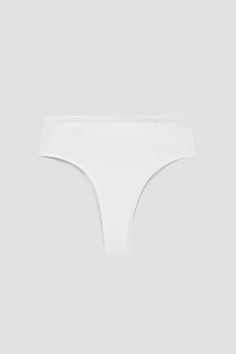 Ninefoot Studio Nyang-Nyang Surf Bikini Bottom in Off White | Bottoms White Swimwear For Beach, Minimal Stretch White Swimwear For Beach, White Seamless Bottoms For Poolside, Summer High-cut Leg Swimwear With Boning, High-cut Leg Swimwear With Boning For Summer, White Smoothing Swimwear For Summer, Beach Swimwear Briefs With Minimal Stretch, Beach Swimwear Brief With Minimal Stretch, White Brief Bottoms For Poolside