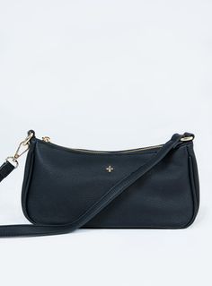 Piper Bag Black Pebble by Peta & Jain Handbag This product is PETA-Approved Vegan Short strap Gold-toned hardware Main zippered compartment Multiple internal compartments Vegan leather Fully lined W 26cm x H 13cm x D 5cm / W 10.23” x H 5.11” x D 1.96” Purse Aesthetic, Simple Purse, Small Black Purse, Y2k Handbag, Everyday Purse, Mia Shoes, Vegan Bags, Black Purse, Black Pebbles