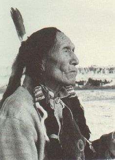 an old photo of a native american man