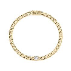 CHAIN BRACELET WITH ROUND DIAMOND CENTER – Anita Ko Anita Ko, Diamond Choker, Pear Diamond, Bezel Diamond, Coin Pendant, White Rose Gold, Oval Diamond, Round Diamond, Chain Bracelet