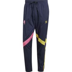 adidas Juventus OG Pant 24/25. APPAREL Express the passion of the Bianconeri in these Juventus track pants. Rooted in football history but offering modern-day comfort, they display classic adidas details and a vintage team badge in bright away kit colours. Elastic cuffs offer a tucked-in fit at the ankles for no-distraction movement. Elastic drawstring waist. Sewn on badge. Side zip pockets. Ankle zips. 100% Nylon. Adidas Logo Athleisure Bottoms For Sports Events, Athleisure Adidas Logo Bottoms For Sports Events, Adidas Sportswear Bottoms For Sports Events, Adidas Bottoms For Sports Events, Adidas Athleisure Bottoms For Sports Events, Athleisure Bottoms With Adidas Logo For Sports Events, Adidas Pants With Elastic Side Panels For Sports, Adidas Functional Outdoor Bottoms, Blue Sporty Adidas Pants