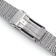 Curved Endlink Massy Mesh Watch Bands for Seiko SRP777 Mod | Strapcode Durable Adjustable Silver Watch Accessories, Durable Silver Stainless Steel Watch Accessories, Durable Stainless Steel Silver Watch Accessories, Seiko Turtle, Orient Watch, Double Lock, Clock Parts, Watch Companies, Watch Model