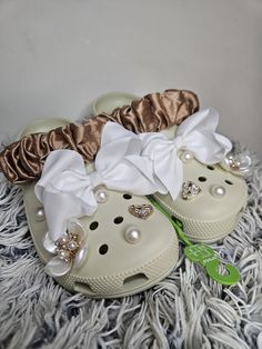 Unique customs Crocs, because why be boring when you can have Crocices?  Take a look at our other listings or contact us to design your own! All Crocices come fully customised, includes shoes, charms, bows and straps all preassembled! These are delivered unboxed, but we do offer box & gift wrapped options Bling Crocs, Shoes Charms, Clogs And Mules, Holiday Deals, Clogs Shoes, Box Gift, Mule Clogs, Luxury Designer, Design Your Own