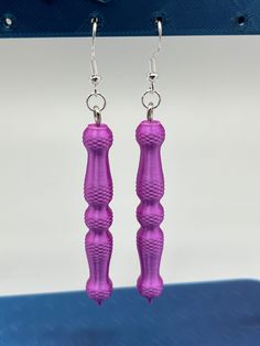 "Adorable diamond painting pens 3d printed on sterling hooks with rubber back stopper. These measure 3\" overall in length." 3d Pen, Paint Pens, 3d Printed, Diamond Painting, Jewelry Earrings Dangle, 3d Printing, Etsy Earrings, Dangle Drop Earrings, Dangle Earrings