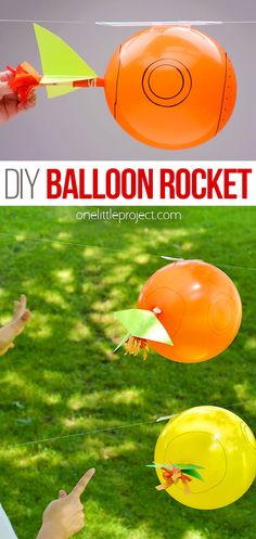 Balloon Rocket | Rocket Balloons Experiment for Kids Balloon Rocket Science Experiment, Rocket Stem Project, Balloon Rocket Experiment, Rocket Design Ideas, Balloon Rockets For Kids, Ballon Rocket, Diy Rocket For Kids, Straw Rocket Craft, Balloon Crafts For Kids