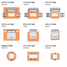 the different types of sofas and loveseats are shown in this set up