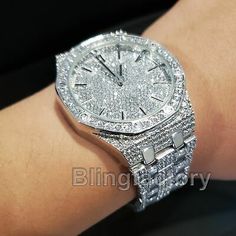 Find many great new & used options and get the best deals for Men's Luxury Designer Style Bling White Gold PT Simulated Diamond Bracelet Watch at the best online prices at eBay! Free shipping for many products! Bling Metal Diamond Watch As Gift, Silver Bling Jewelry And Watches As Gift, Gift Metal Diamond Watch With Bling, Gift Diamond Bling Watch, Party Watches With Bracelet Strap, Silver Diamond Watch Iced Out For Party, Round Stainless Steel Diamond Watch As Gift, Stainless Steel Round Diamond Watch As Gift, Party Silver Round Diamond Watch