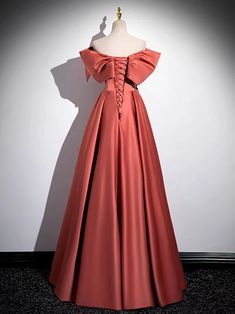 Long Prom Dress, Off Shoulder, Ball Gowns, Prom, Prom Dresses, Satin, Formal Dresses