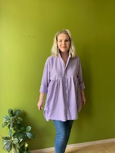 Romantic Style One-of-a-kind Shirt for Women, Daily Eco-friendly Handmade Clothing, Upcycled Babydoll Tunic Tunic Shirt - Etsy Poland Purple Relaxed Fit Blouse For Daywear, Purple Cotton Blouse With Relaxed Fit, Lavender Cotton Tops For Daywear, Lavender Cotton Top For Daywear, Lavender Long Sleeve Tops For Daywear, Purple Cotton Shirt For Daywear, Purple Cotton Daywear Blouse, Purple Cotton Blouse For Daywear, Womens Blouses