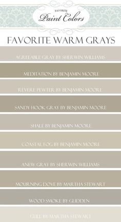 the color scheme for favorite warm grays from paint colors by sheryln williams