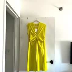 Neon Zara Midi Dress! Perfect For Summer. Light And Flowy! Not Too Low In The Front! Crepe Material. Zara Fitted Yellow Midi Dress, Yellow A-line Dress For Daywear, Yellow Stretch Knee-length Dress, Neon Yellow Sleeveless Dress For Spring, Sleeveless Neon Yellow Dress For Spring, Yellow Stretch Midi Dress, Yellow Stretch Mini Dress, Yellow Sleeveless Midi Dress For Daywear, Zara Yellow Sundress